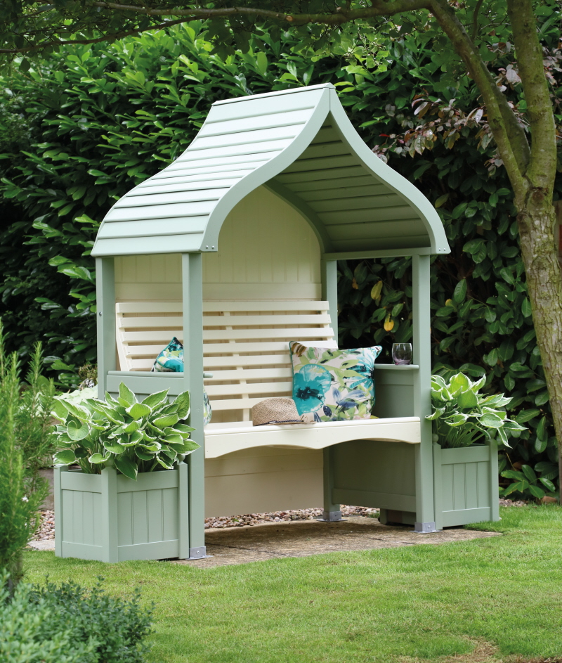 orchard arbour heritage sage cream painted