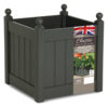 classic planter 460 charcoal painted wood