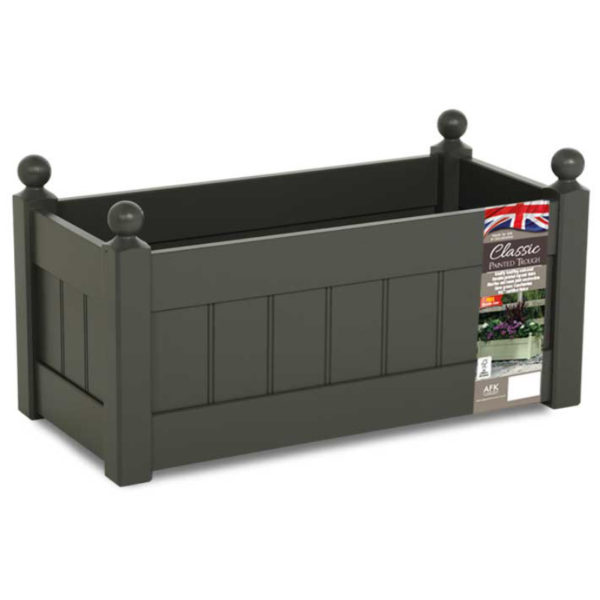 classic trough 460 charcoal painted wood